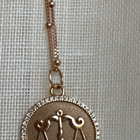 Ring Concierge Zodiac Medallion Necklace Libra 14k Rose Gold - Picture 7 of 13